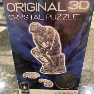 Crystal Clear 3D Puzzle - The Thinker (43Piece) Crystal Puzzle. NIB.
